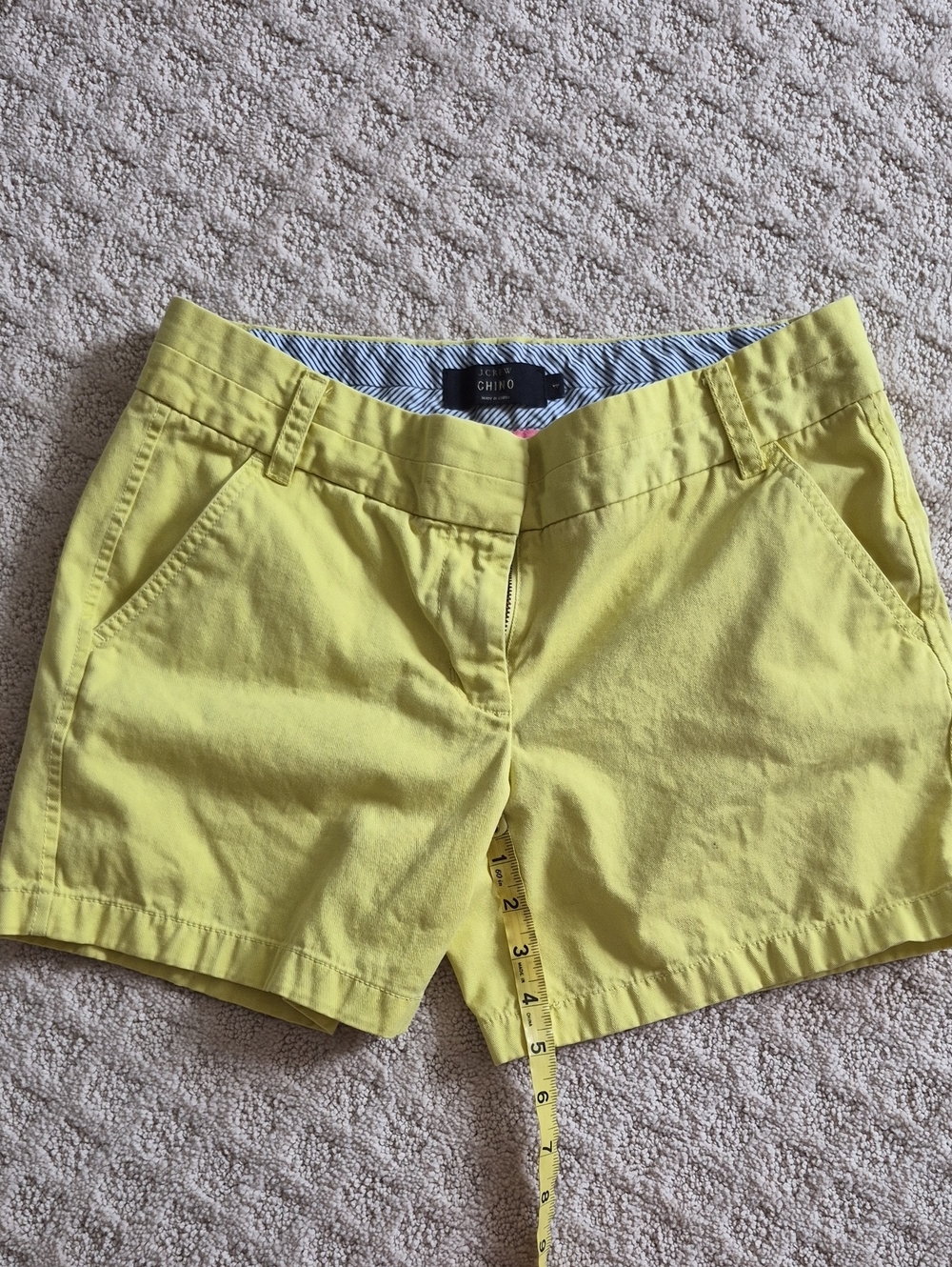 J. Crew Bright Yellow Women's 5" Chino Shorts